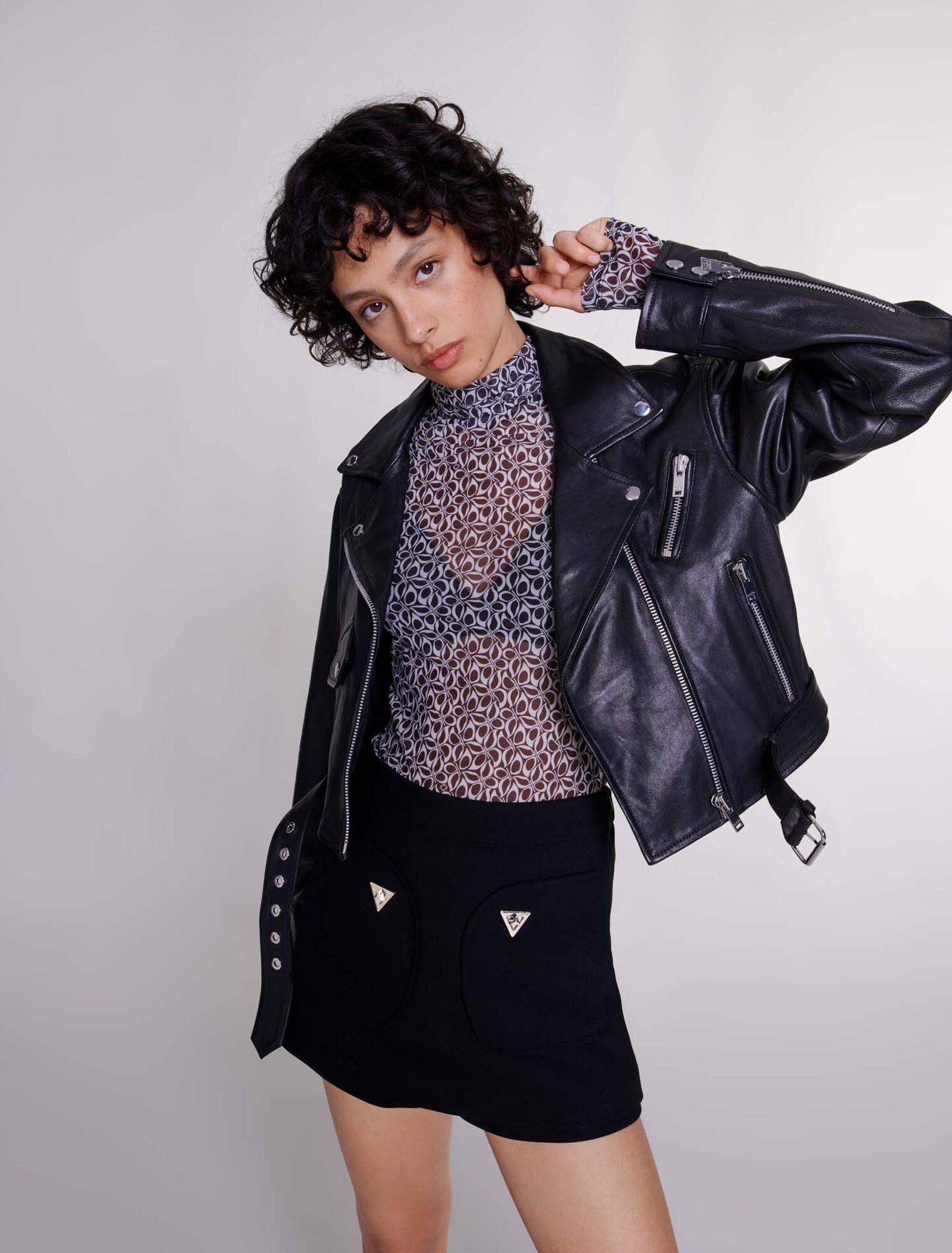 Kurze Lederjacke