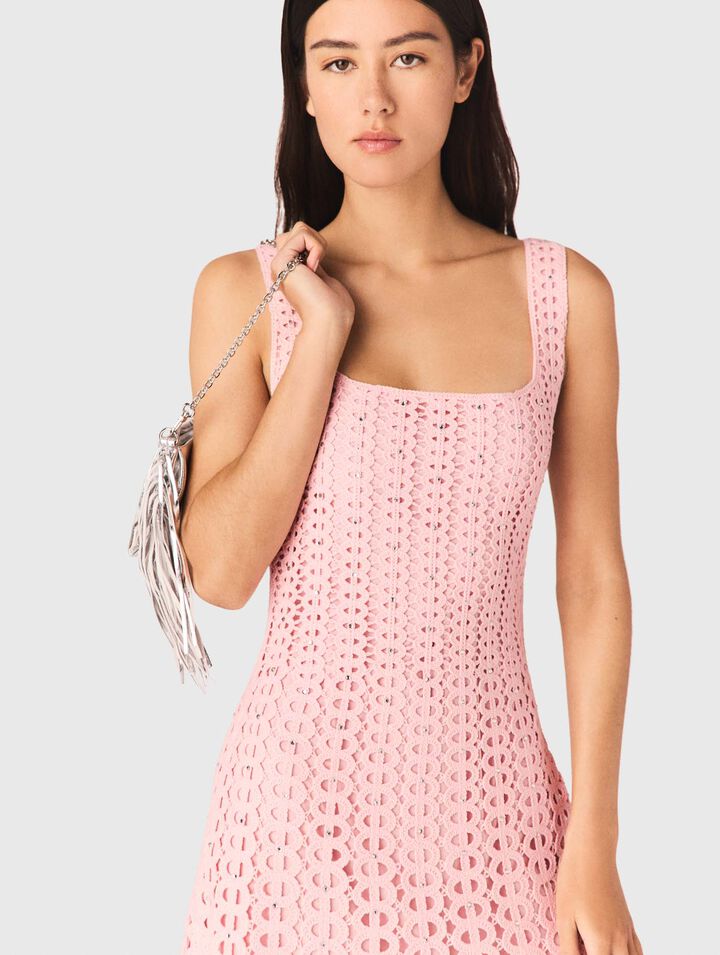 Geh&auml;keltes Midikleid mit Strass