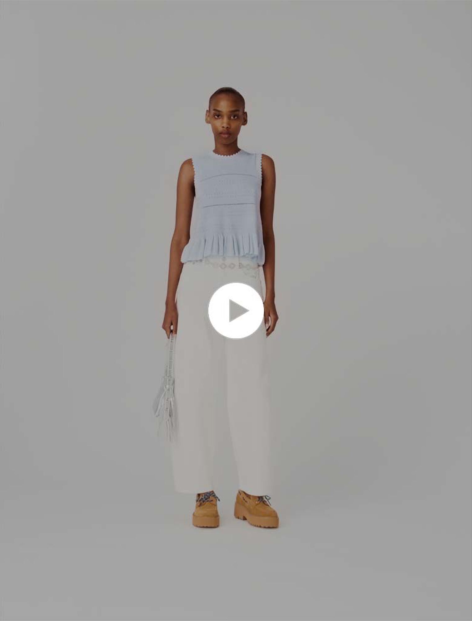 Stricktop mit Volants