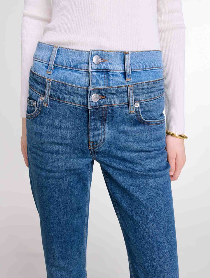 Jeans mit doppeltem Bund