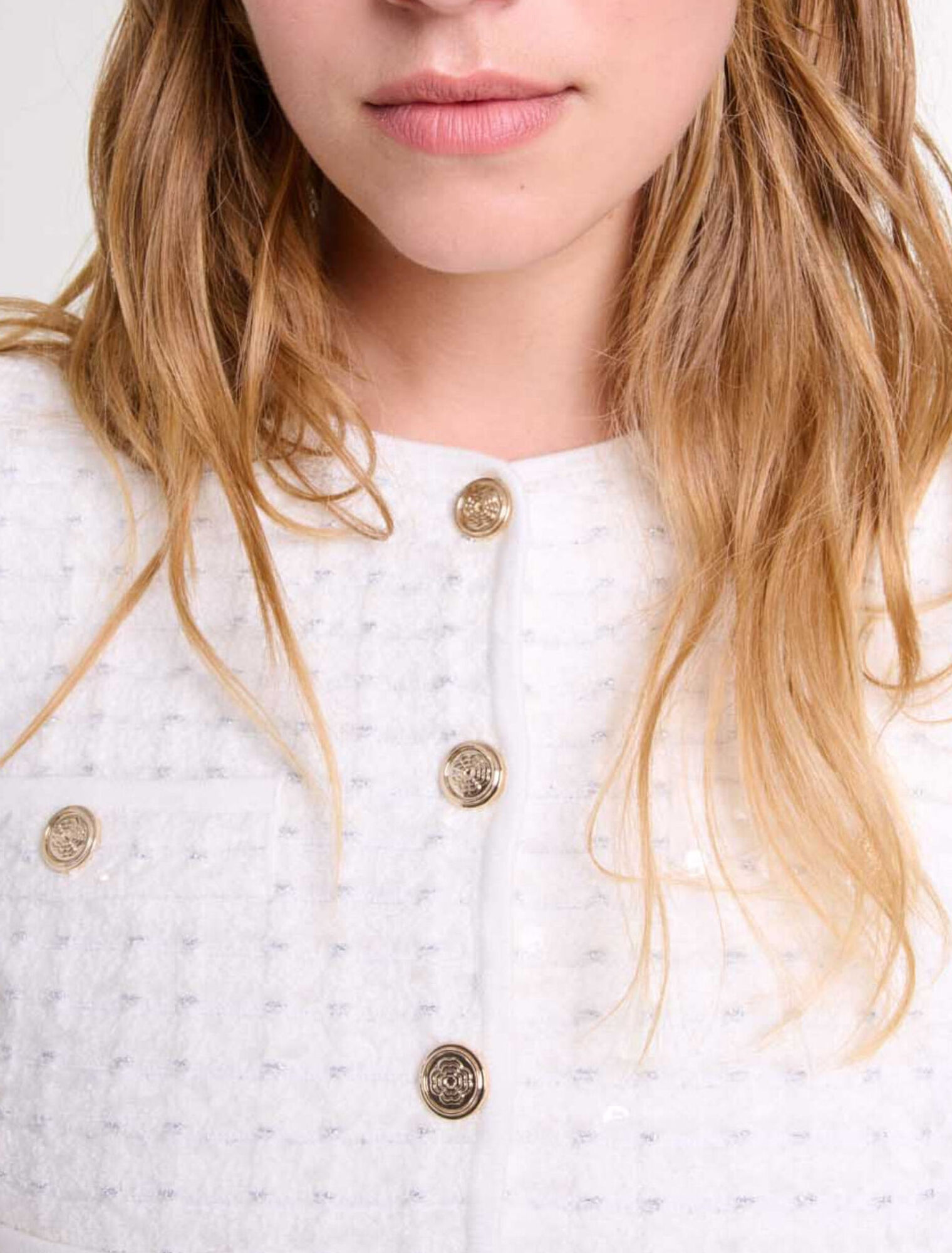 Strickcardigan mit Pailletten