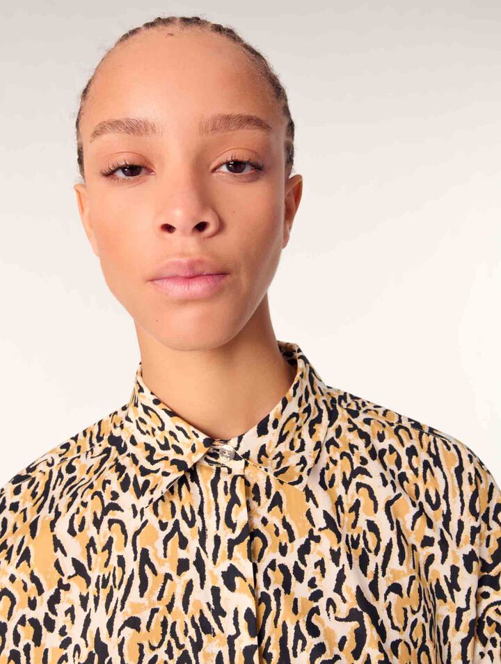 Hemd mit Leoparden-Print