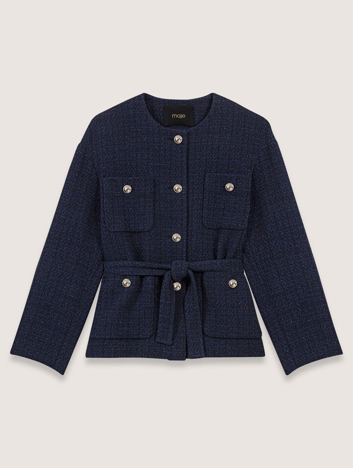 Jacke 4 Taschen aus Tweed