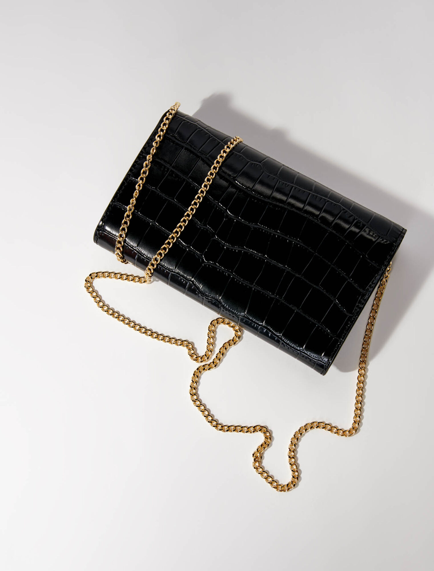 Ledertasche mit Krokoprägung