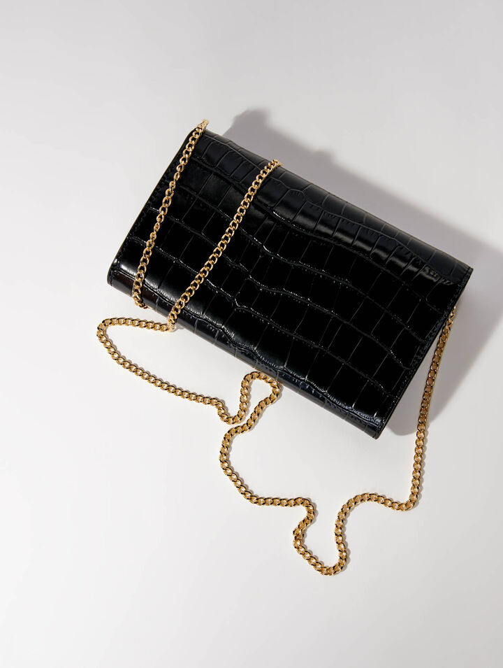 Ledertasche mit Krokoprägung