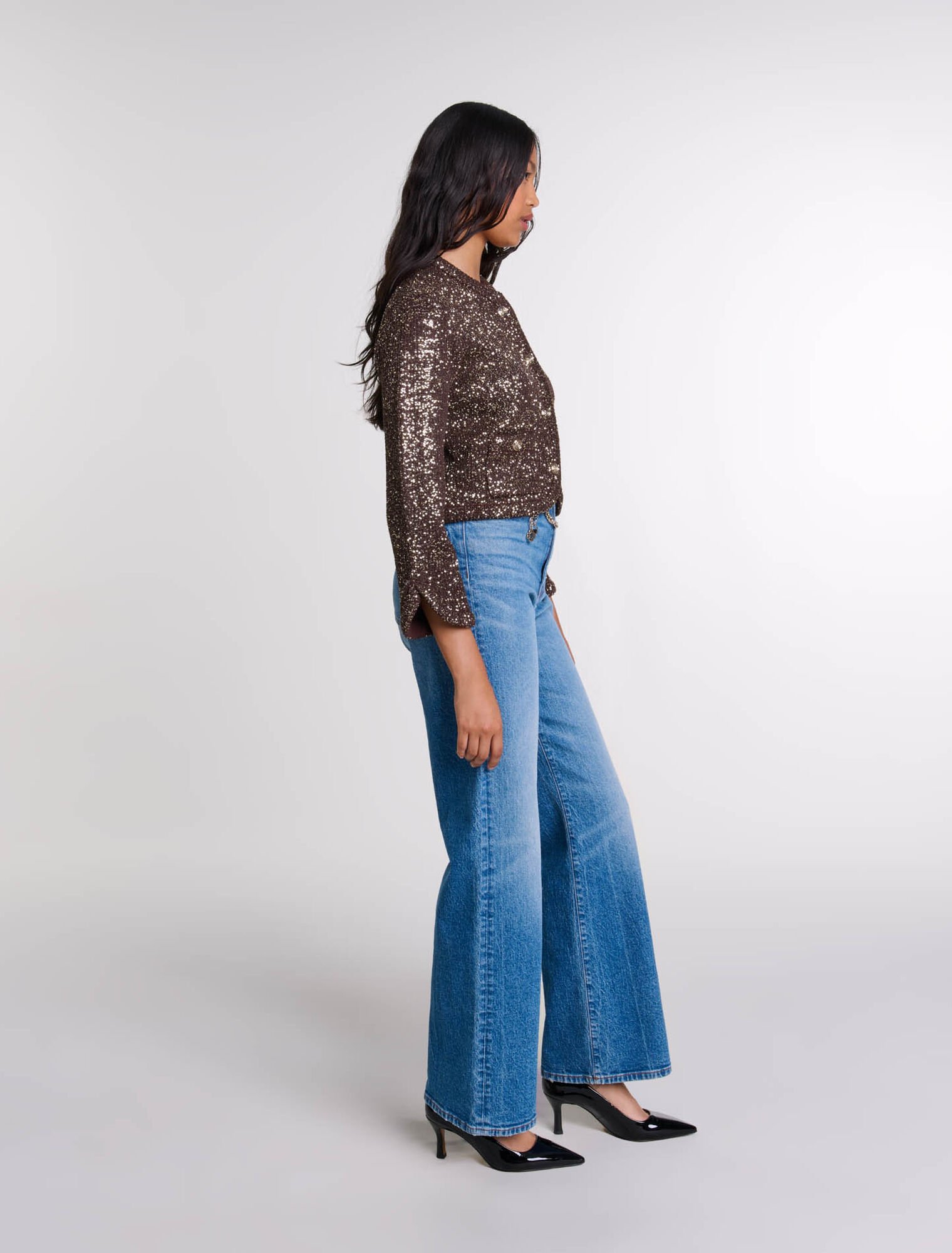 Cardigan mit Pailletten