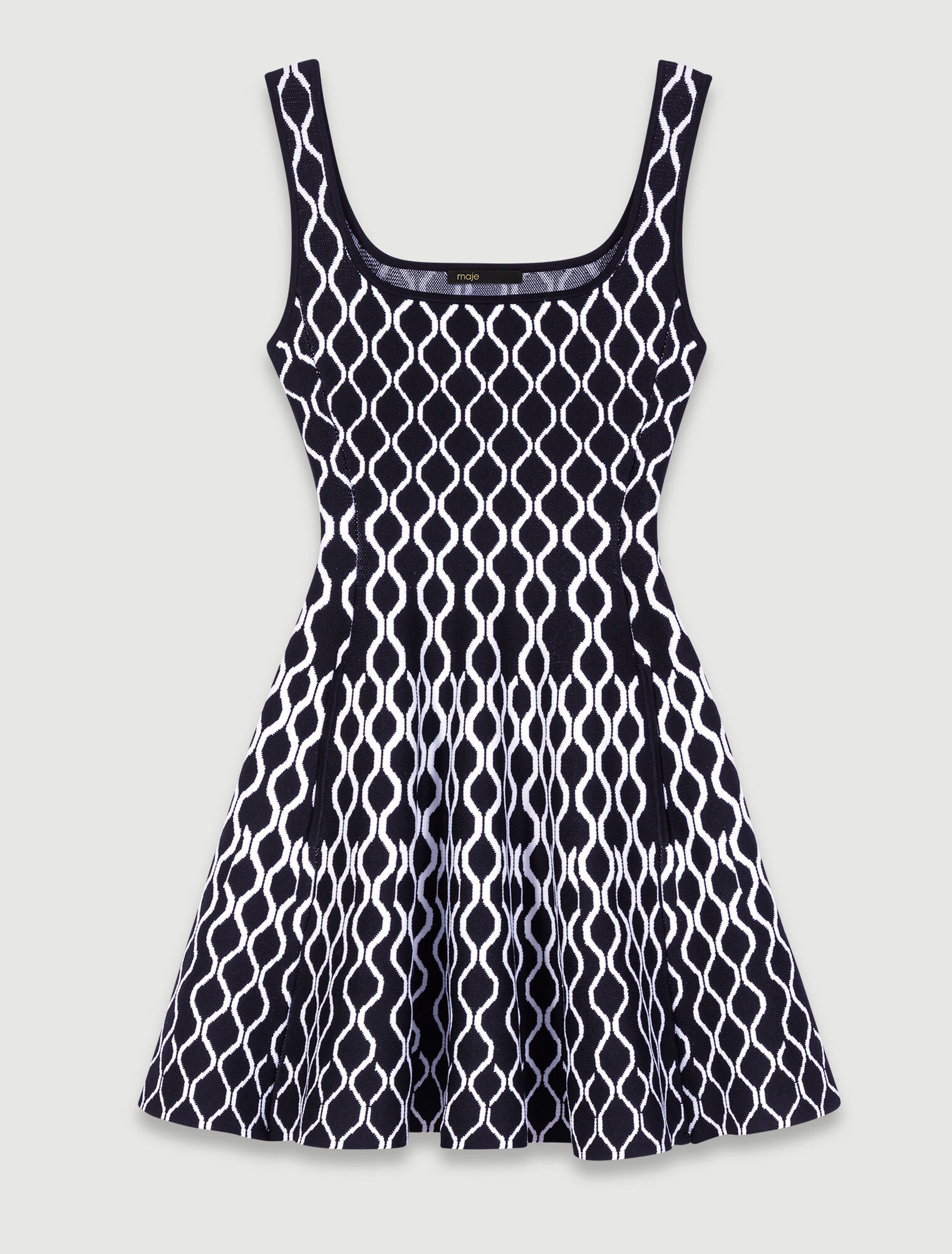 Kurzes Strickkleid mit Motiv