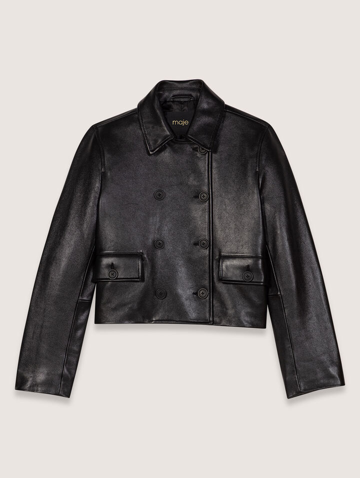 Kurze Lederjacke