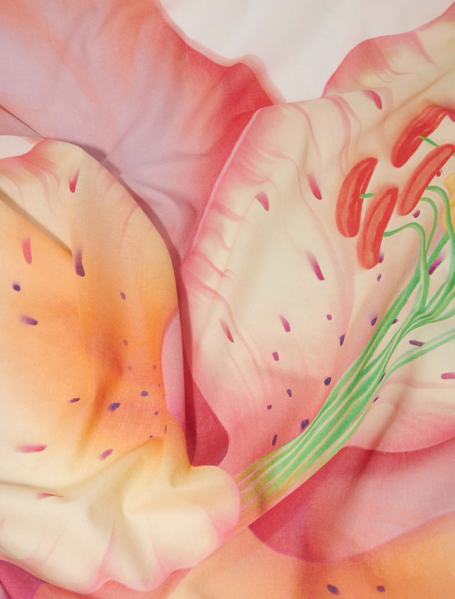 Pareo aus Baumwolle mit Blumenprint