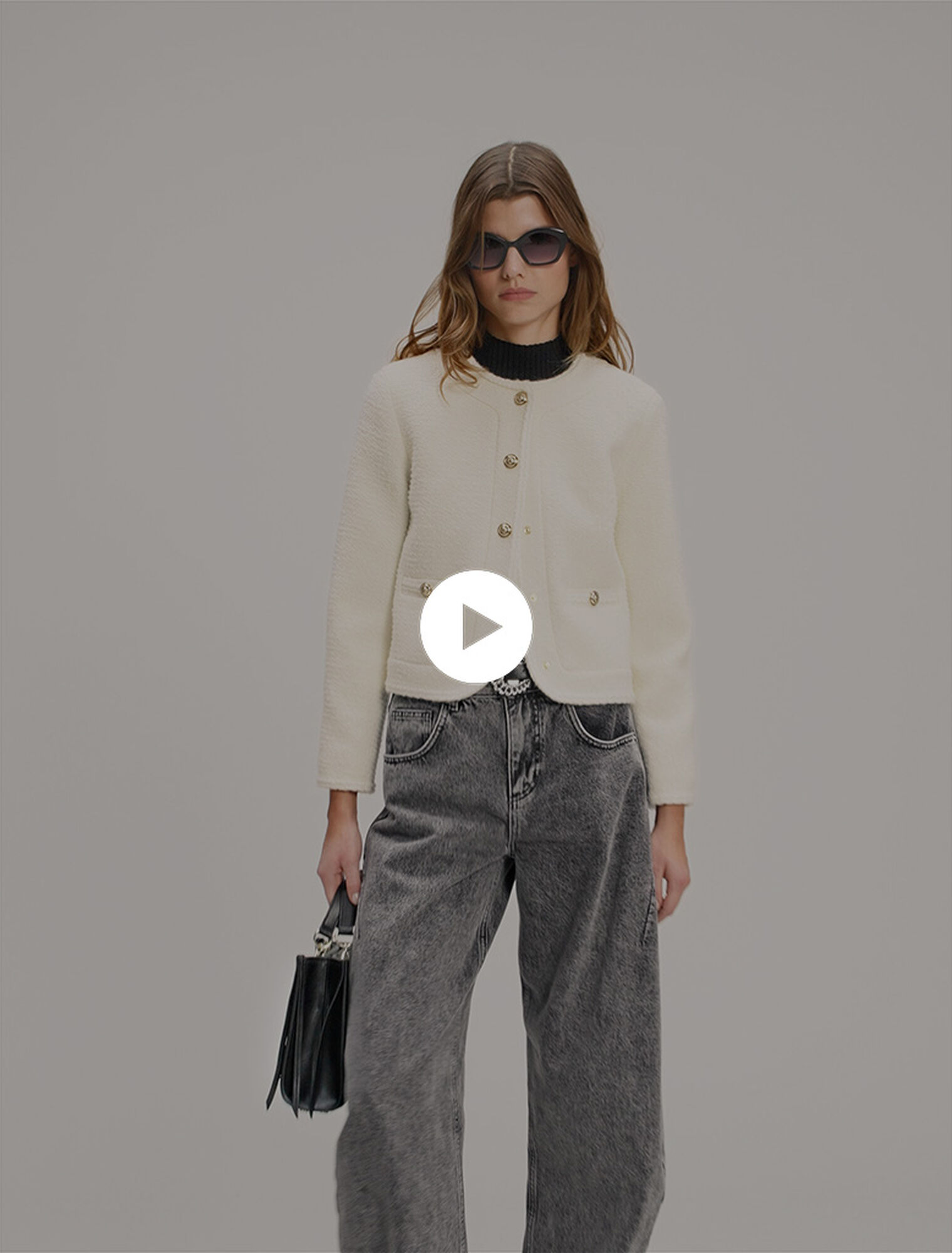 Kurze Tweedjacke