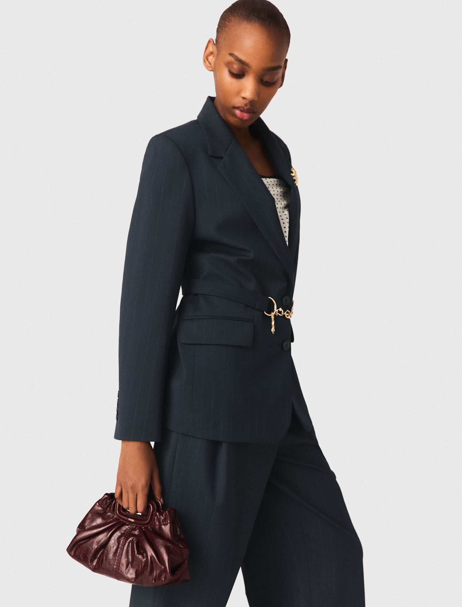 Mini-Clutch aus Craquel&eacute;-Leder