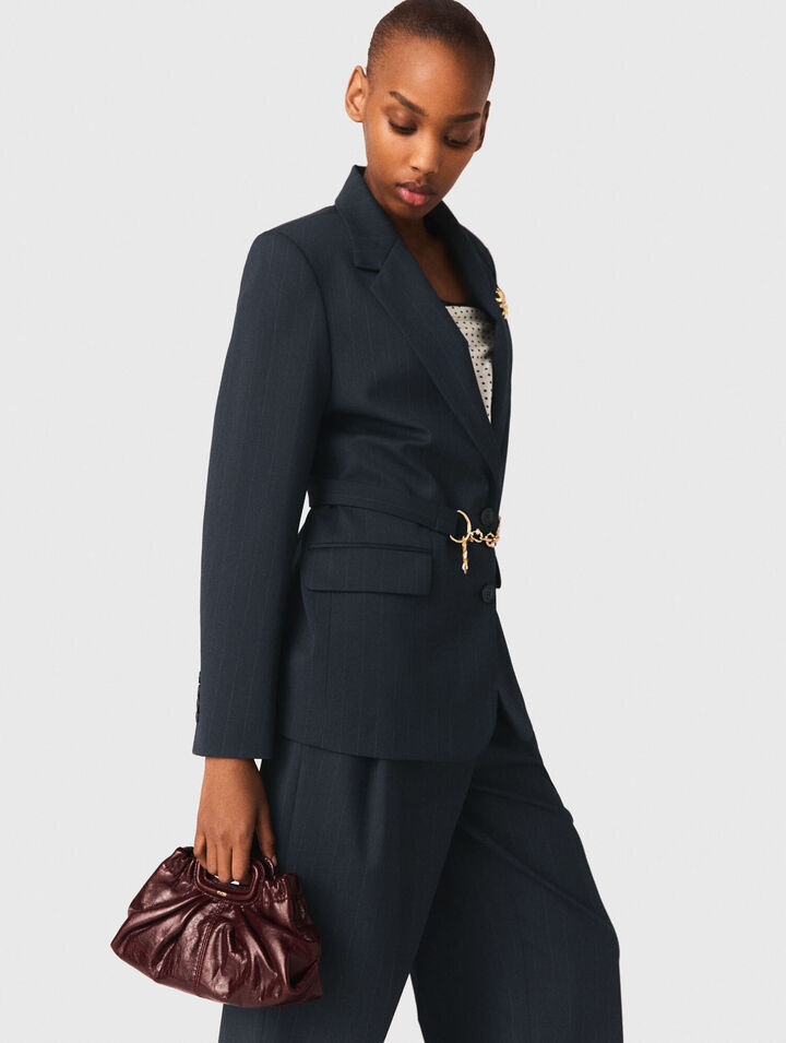 Mini-Clutch aus Craquel&eacute;-Leder