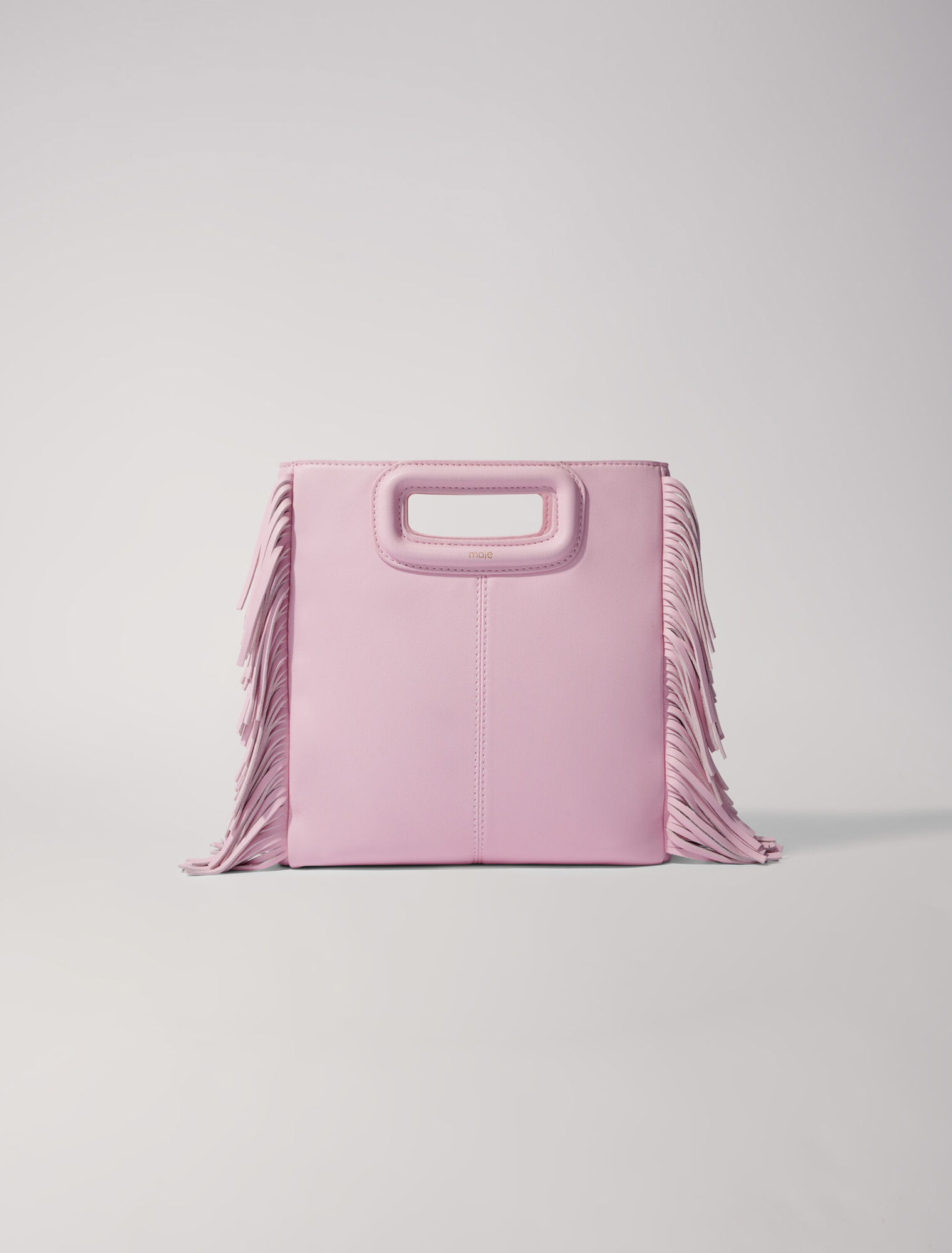 M-Tasche aus Glattleder mit Fransen