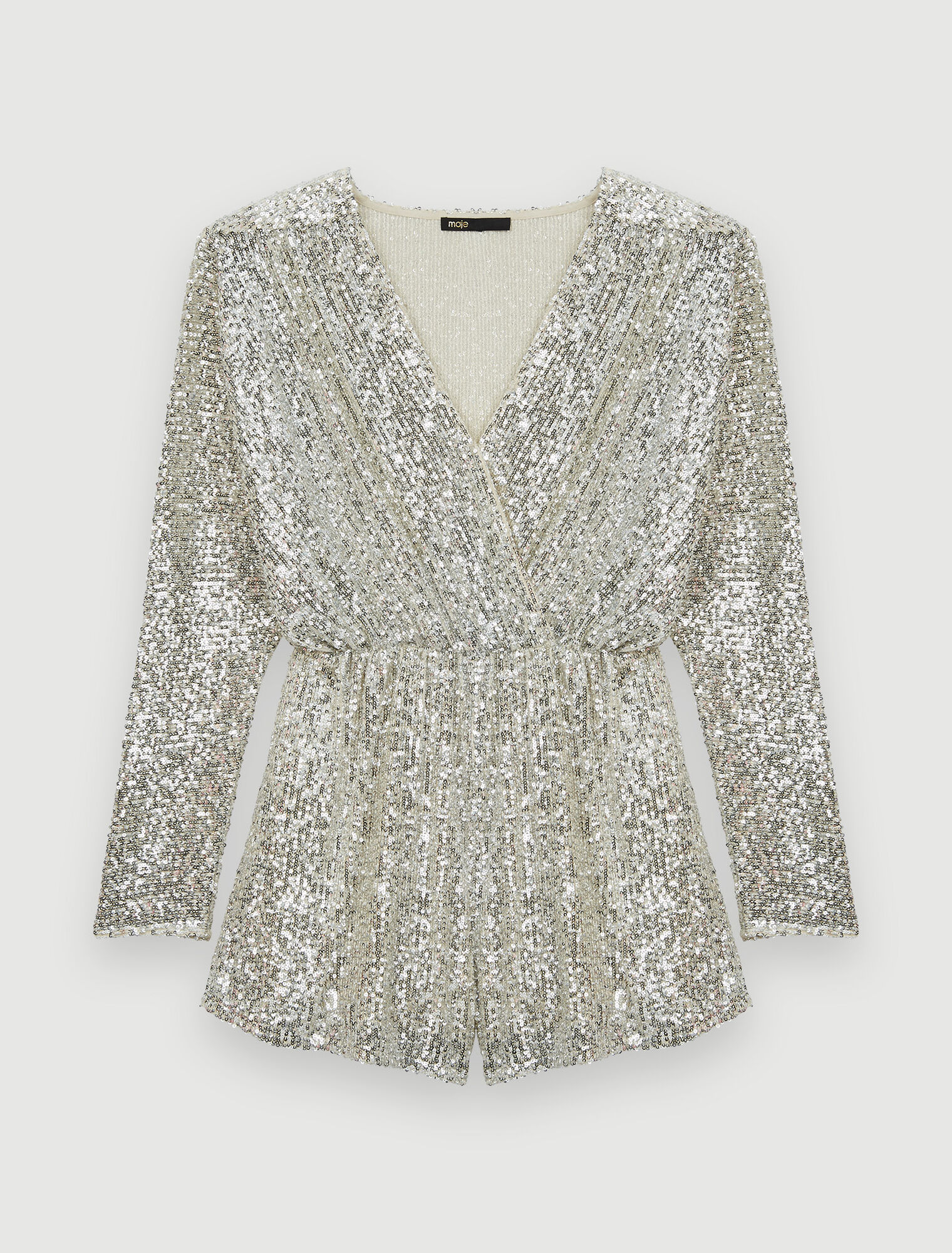 Short Jumpsuit mit Pailletten