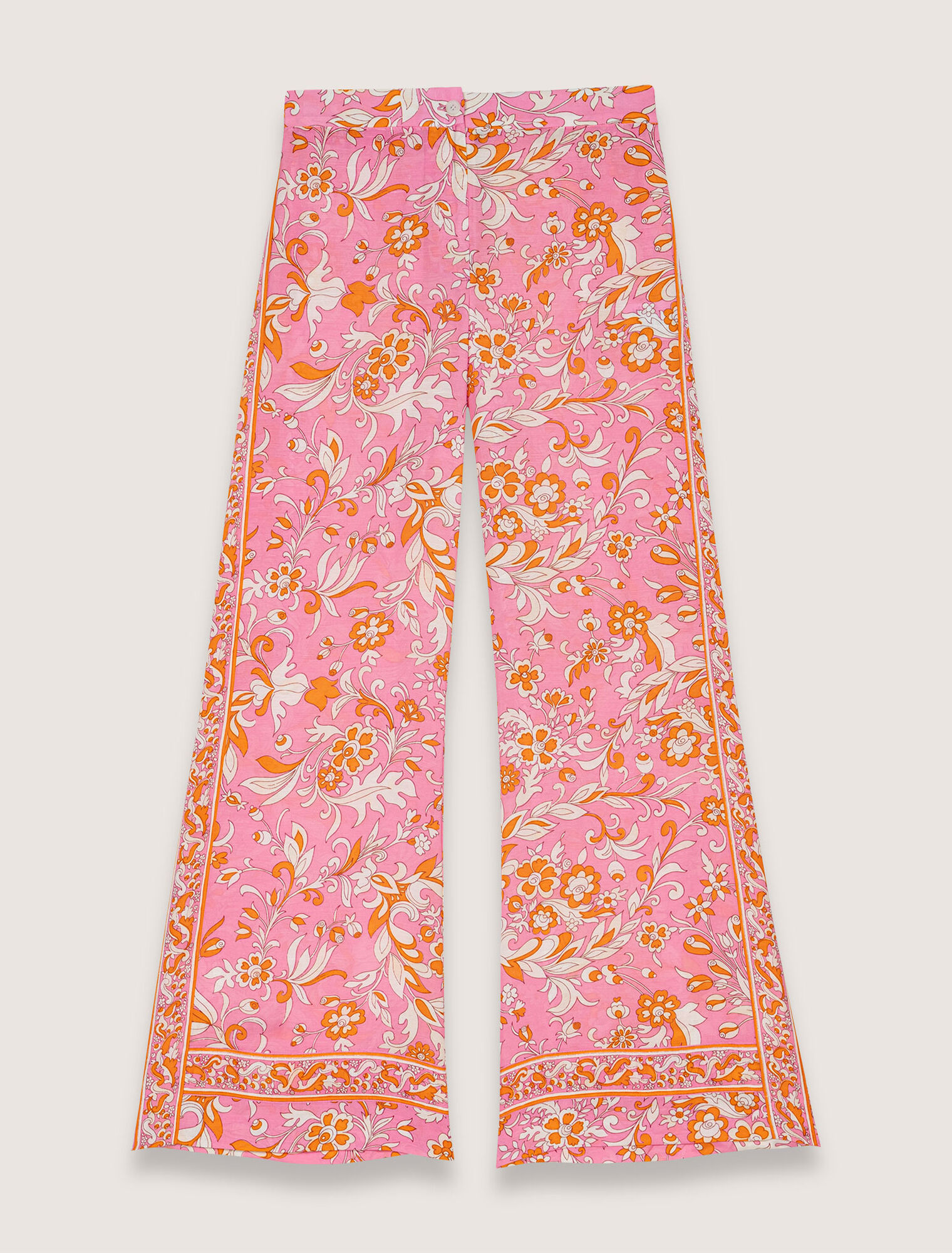 Bedruckte Leinenhose