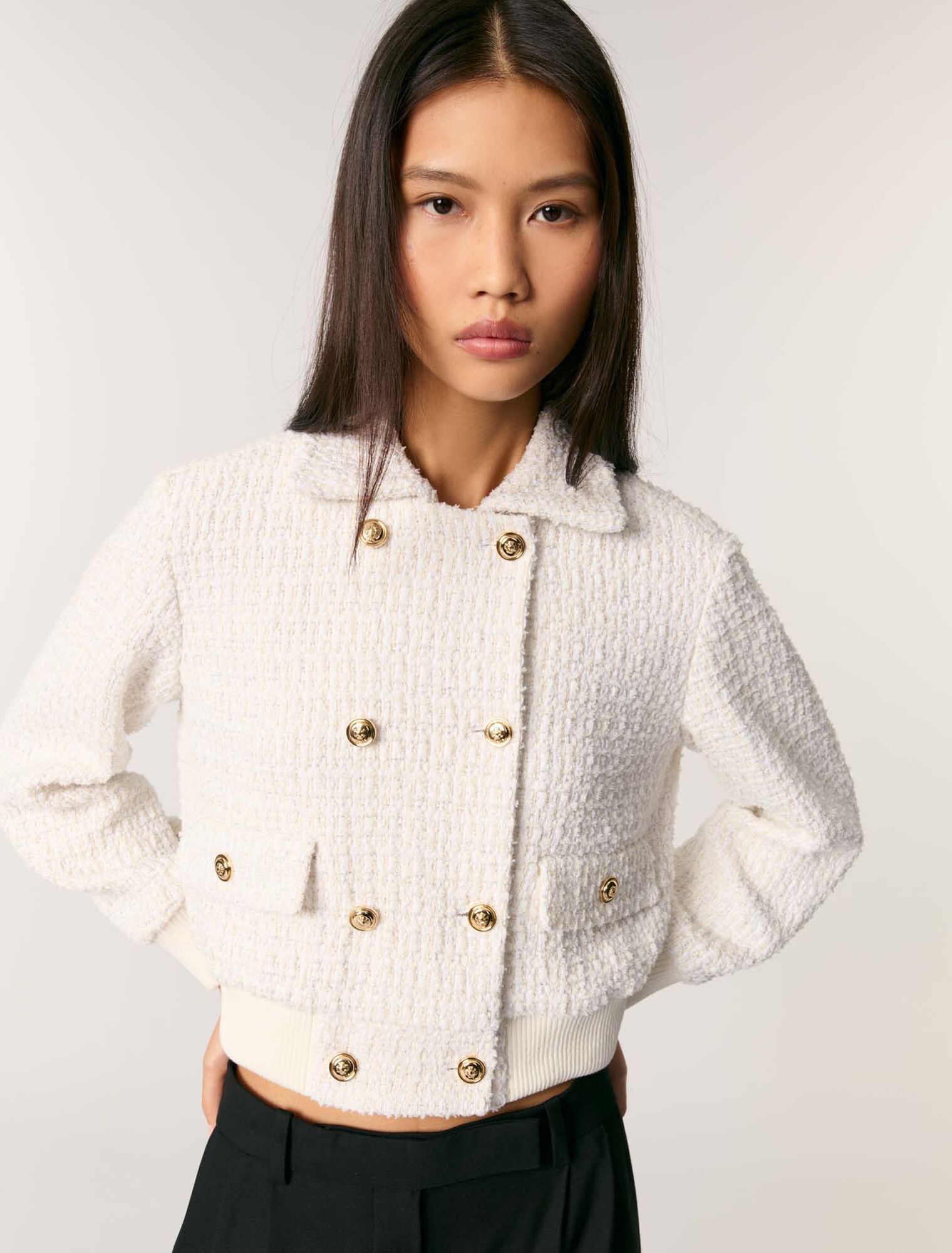 Kurzer Blouson aus Tweed