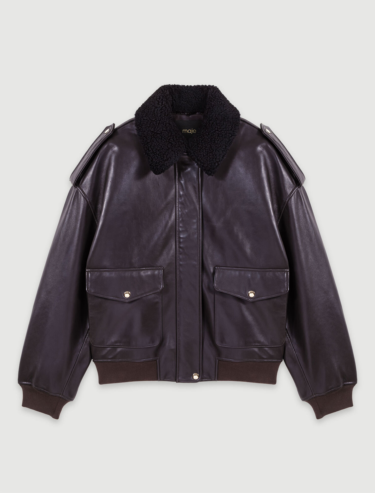 Oversize-Lederjacke