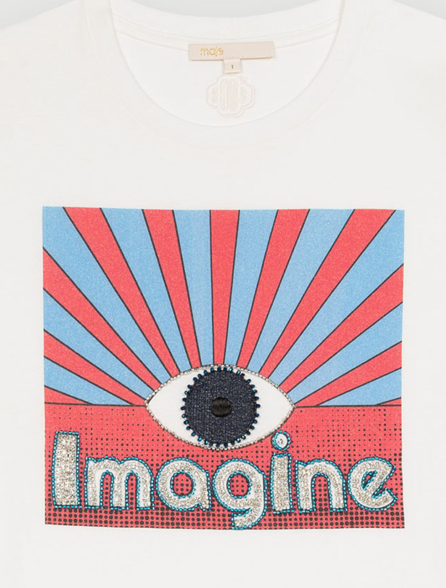 T-Shirt mit Strass-Siebdruck