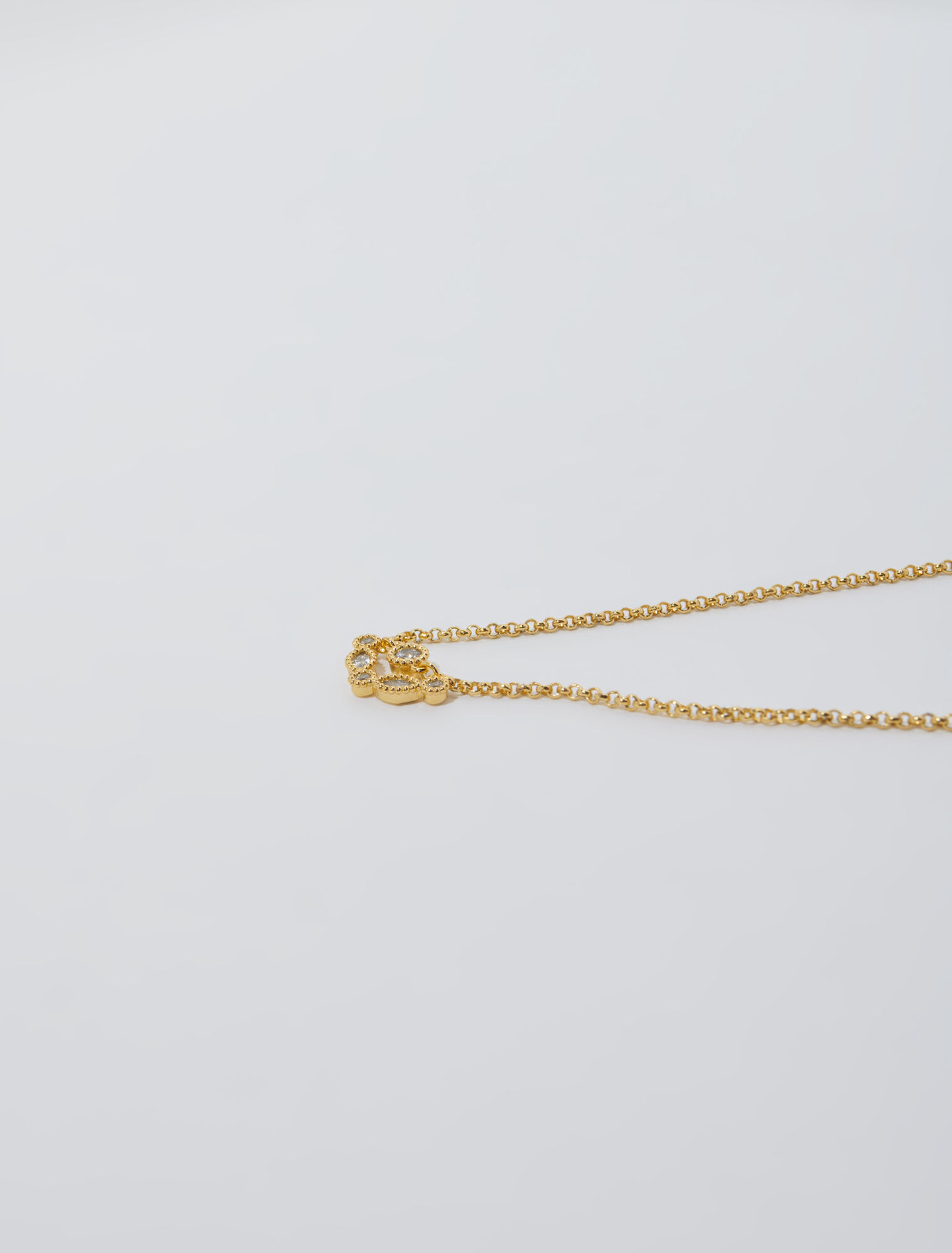 Goldfarbene Halskette mit Strass