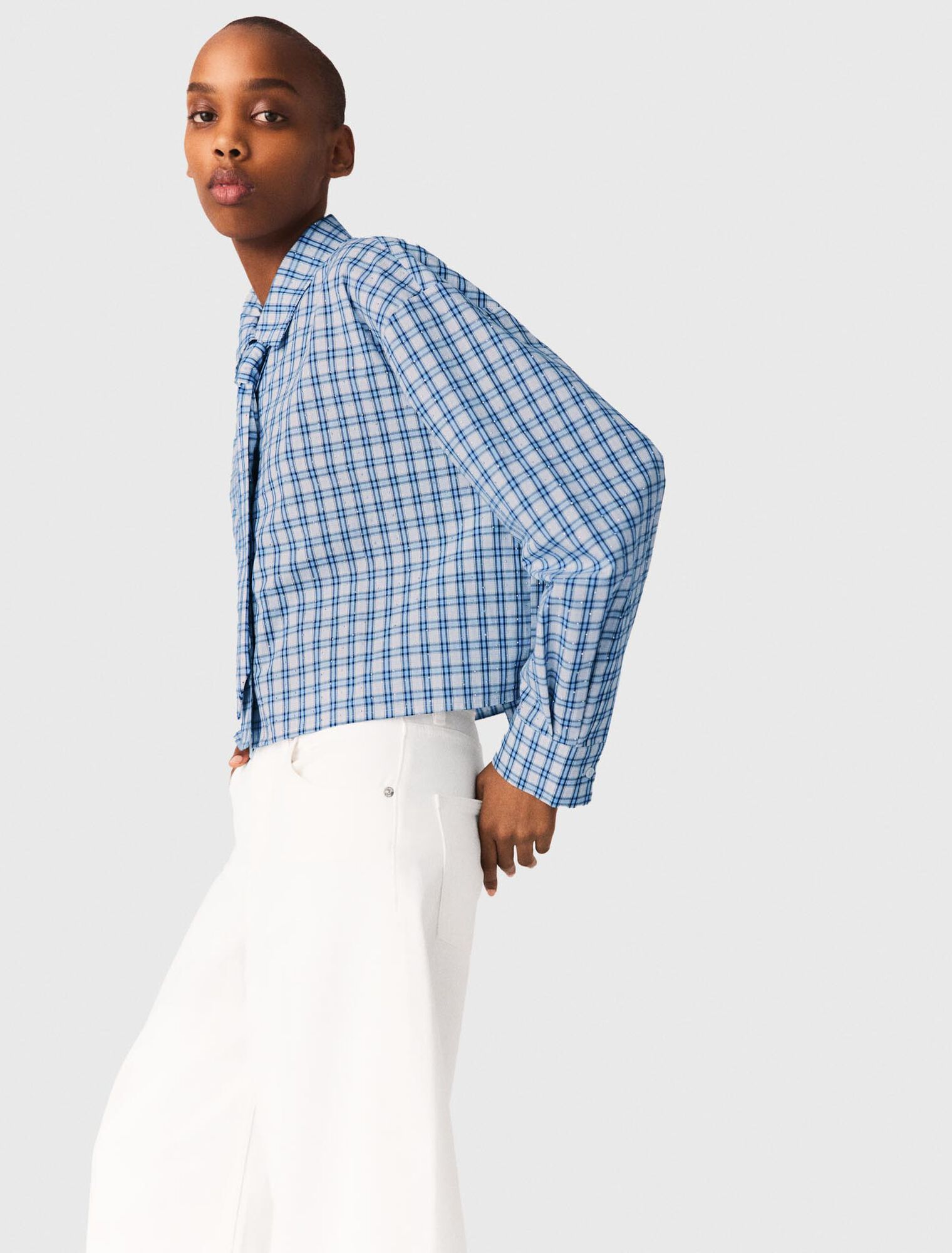 Strasshemd mit abnehmbarer Krawatte