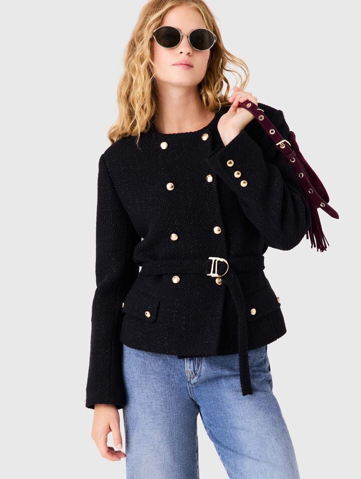 Mittellange zweireihige Jacke