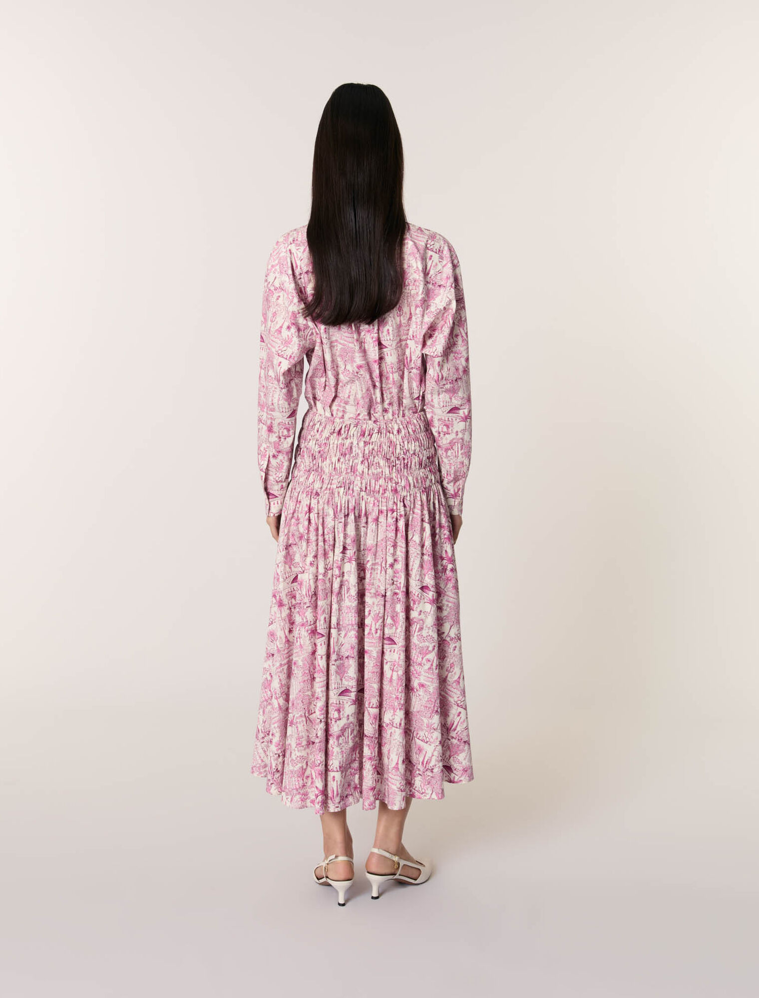 Rock mit geraffter Stretch-Taille 