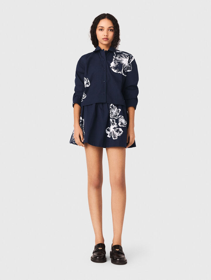 Kurze Bluse aus Baumwolle