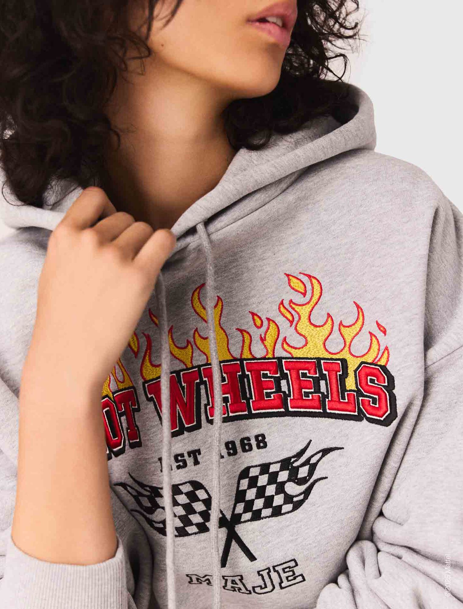 Crop-Sweatshirt mit gesticktem Logo