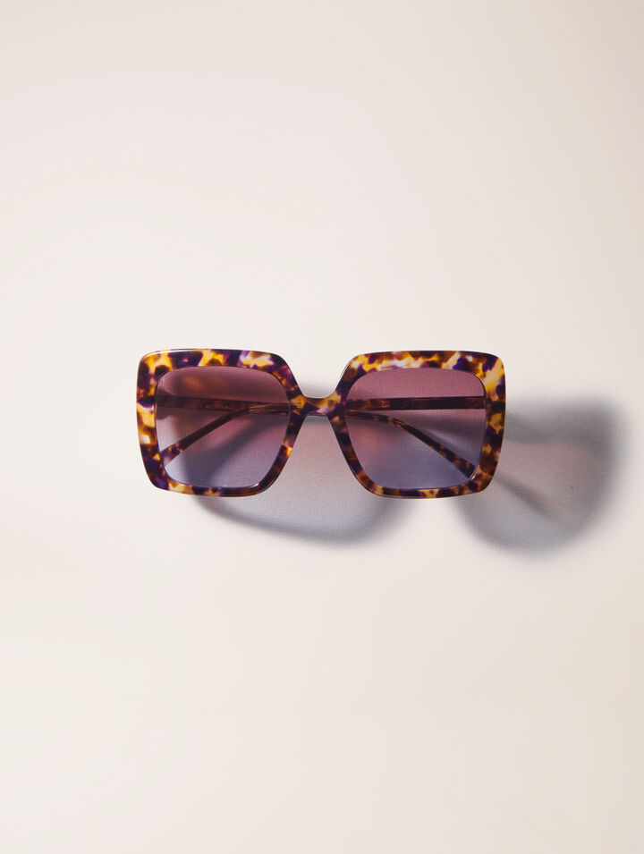 Eckige Sonnenbrille aus Acetat