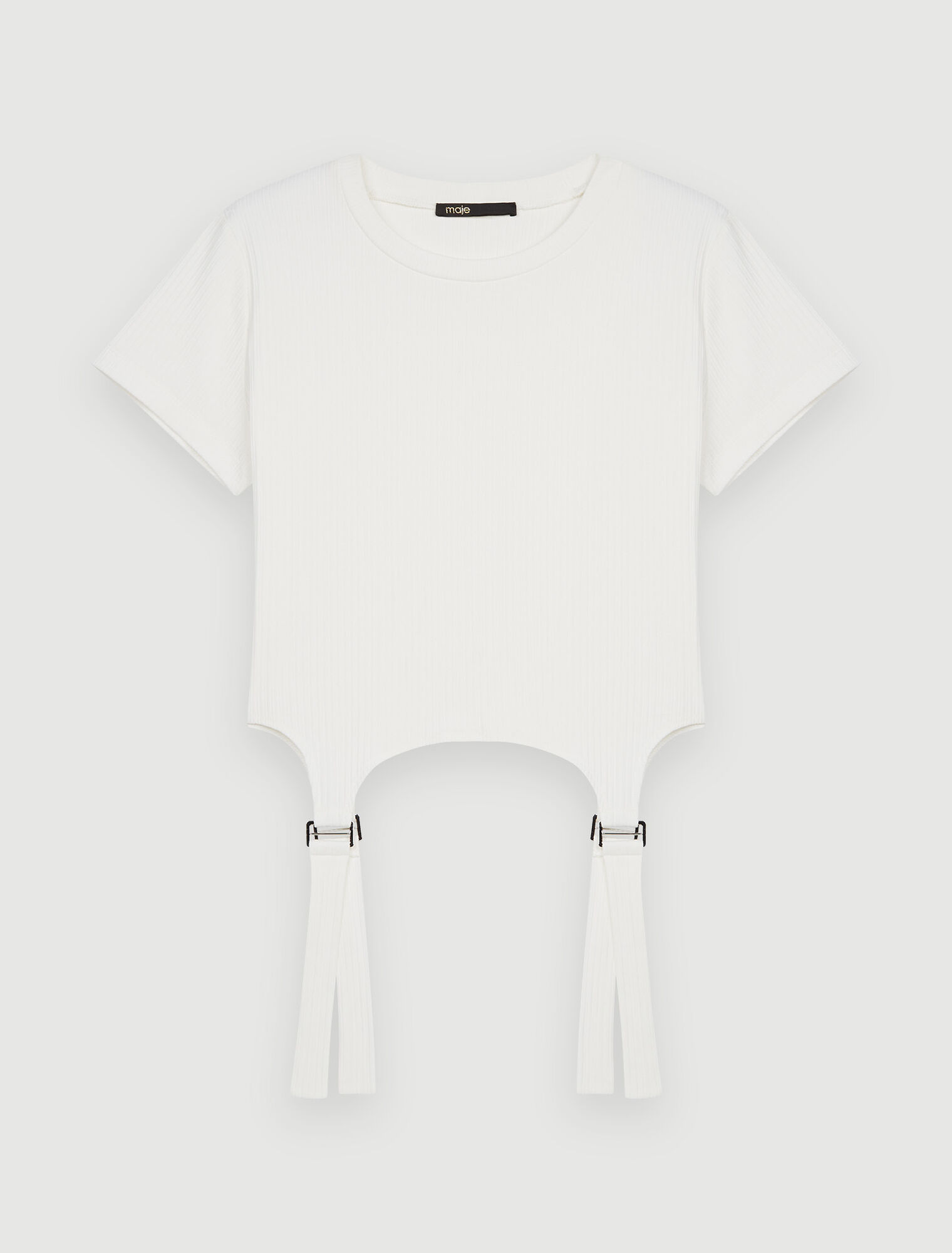 T-Shirt mit Lingerie-Details