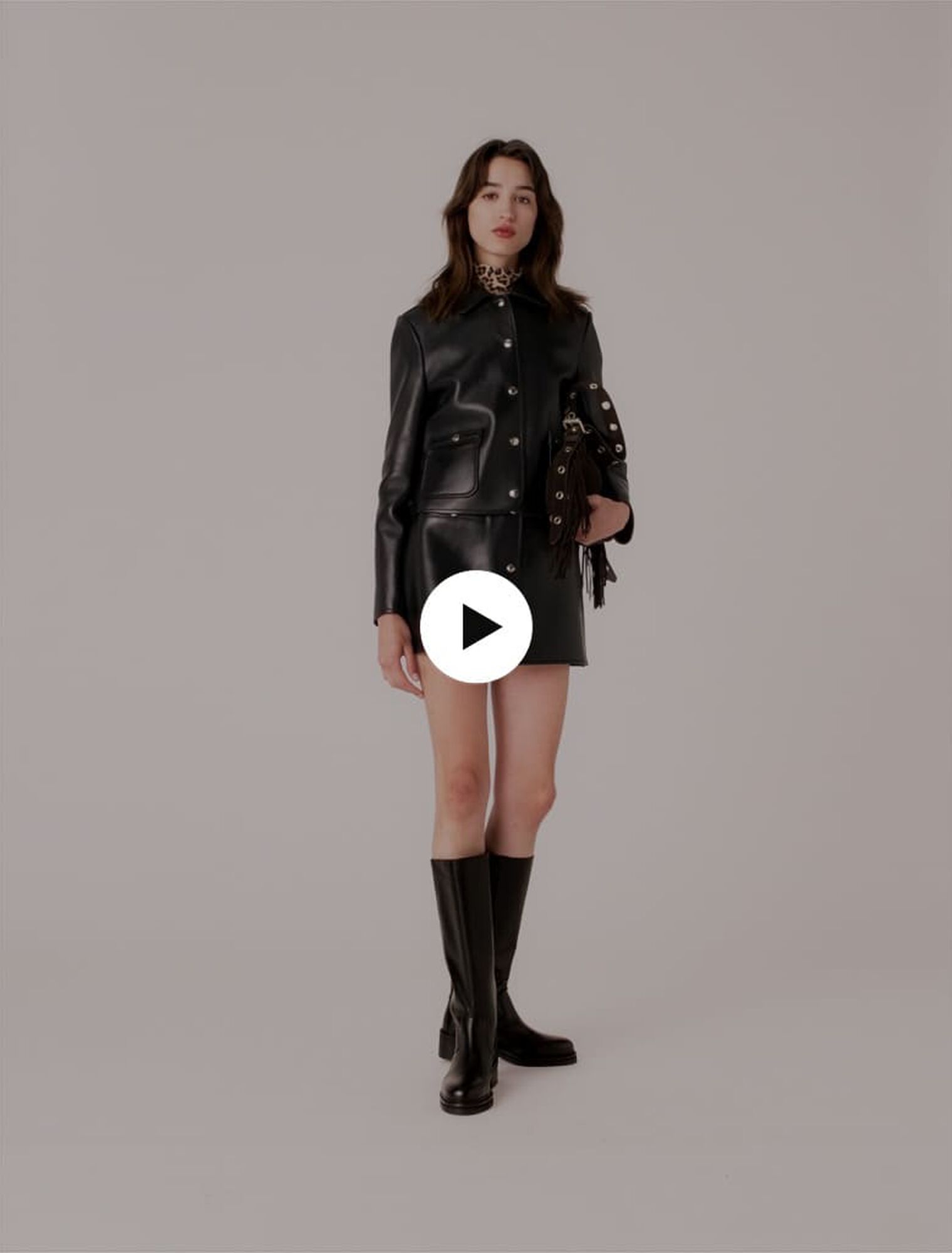 Kurze Lederjacke