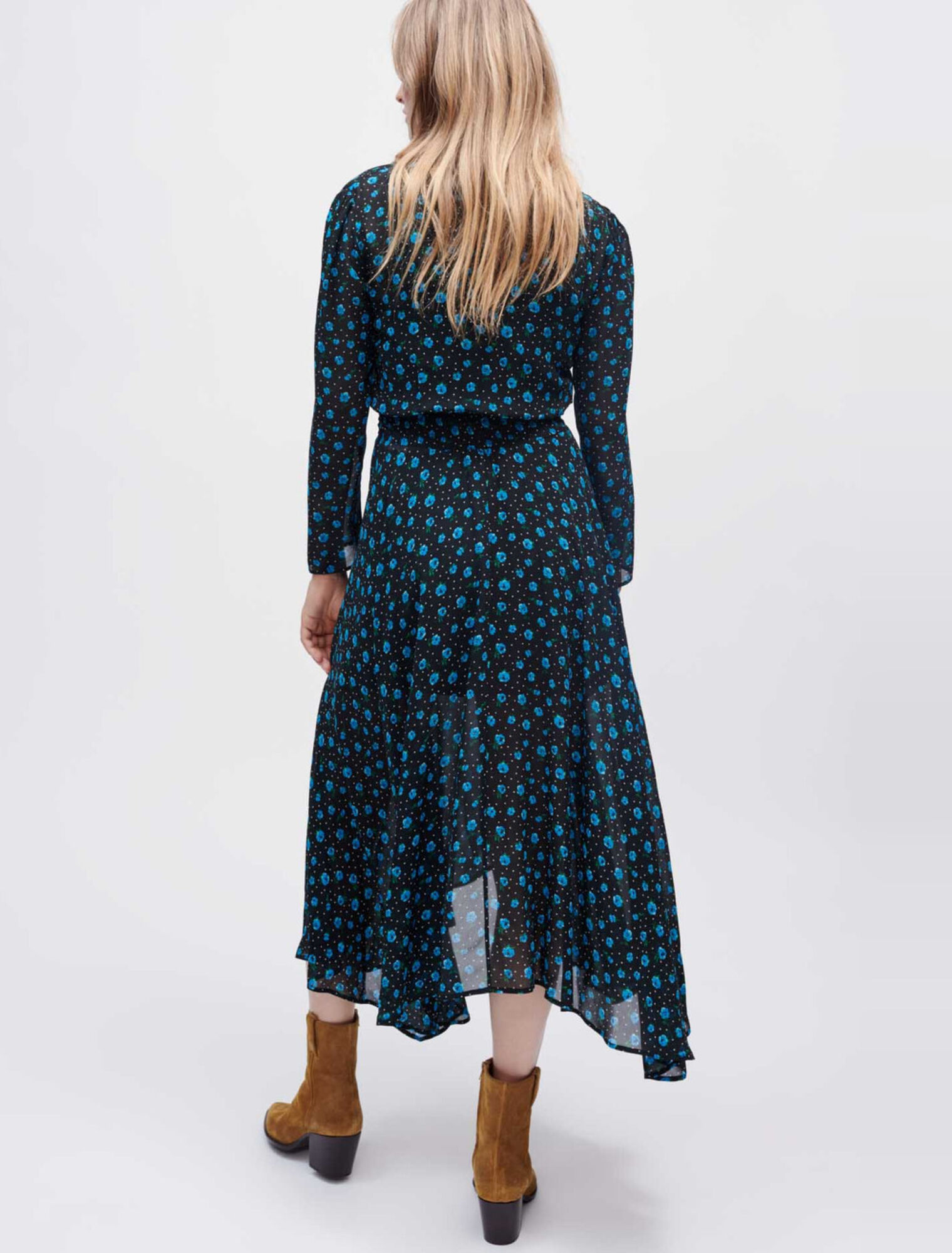 Chiffonkleid mit Leopardendruck