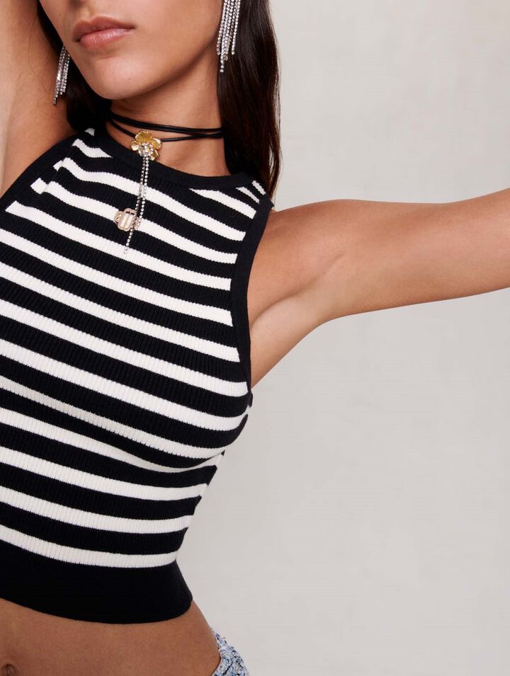 Kurzes gestreiftes Top