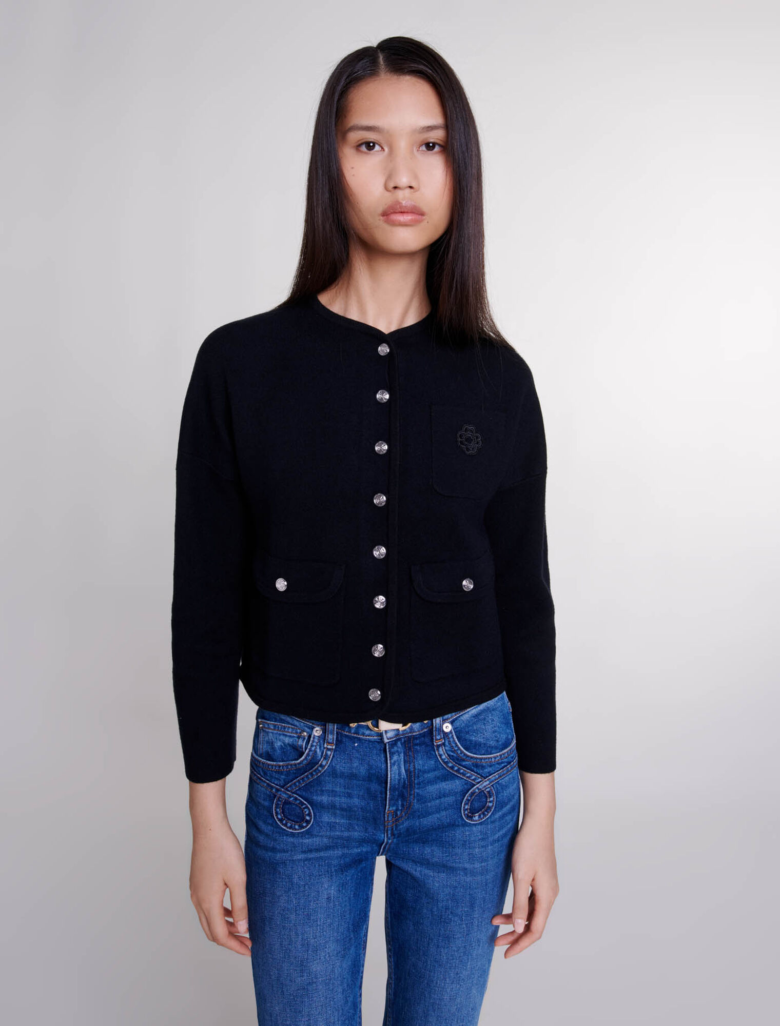Kurzer Strick-Cardigan