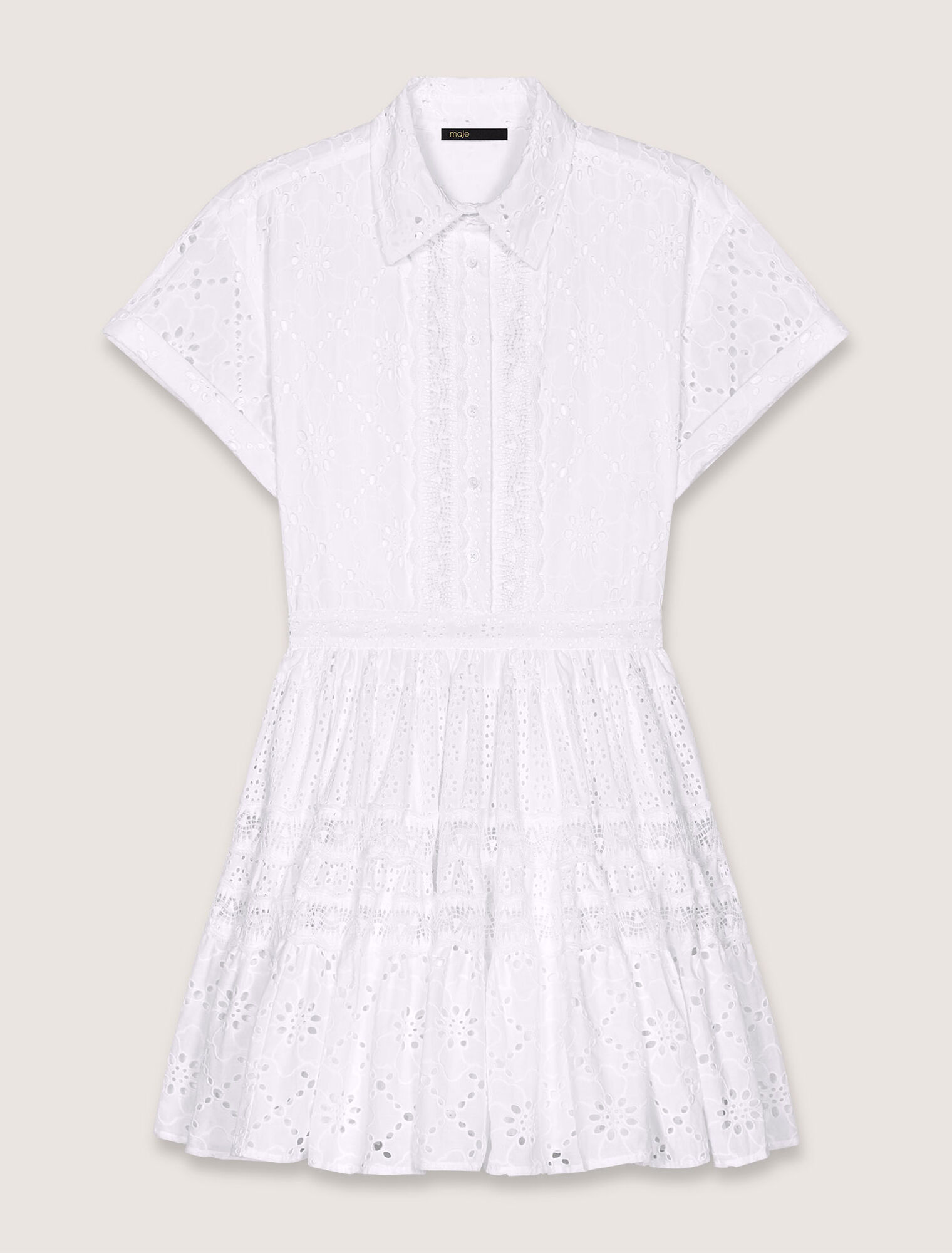 Babydoll-Kleid mit Stickerei