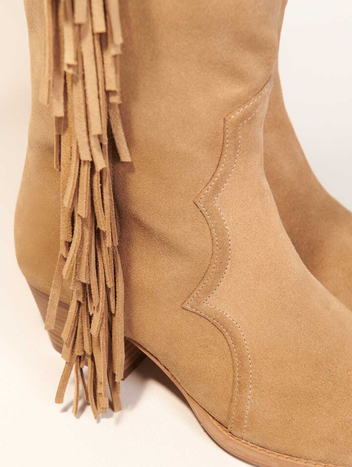 Westernstiefel aus Veloursleder
