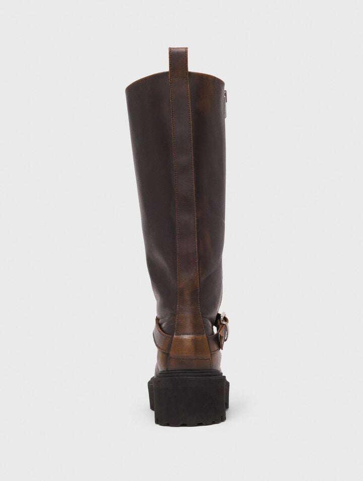 Bikerstiefel aus Leder