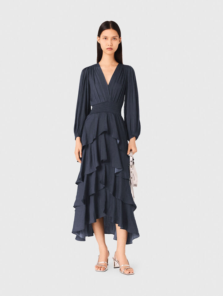 Langes Rüschenkleid