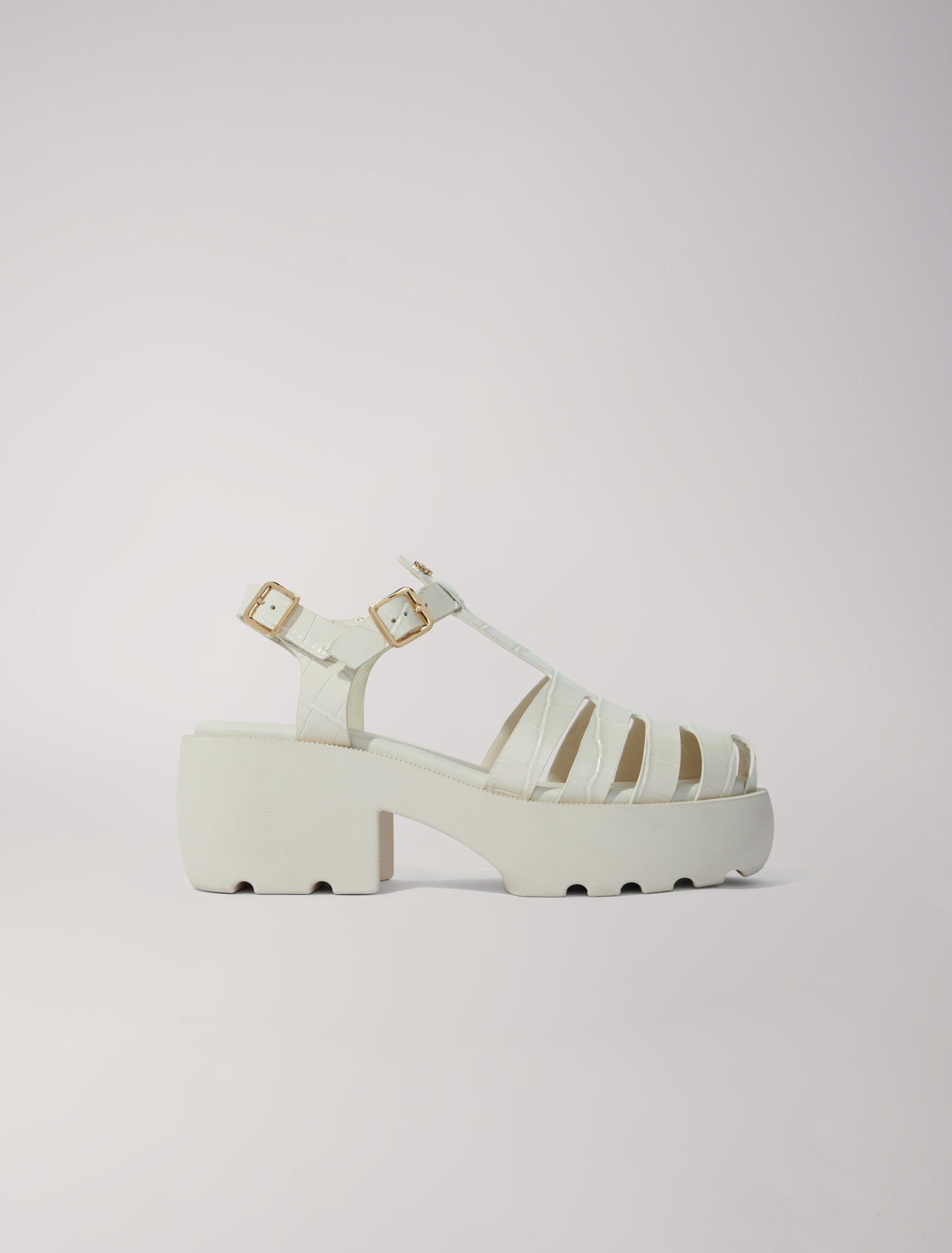 Profilierte Ledersandalen