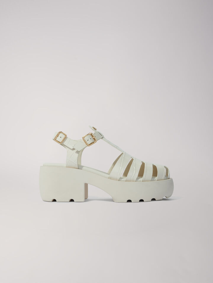 Profilierte Ledersandalen