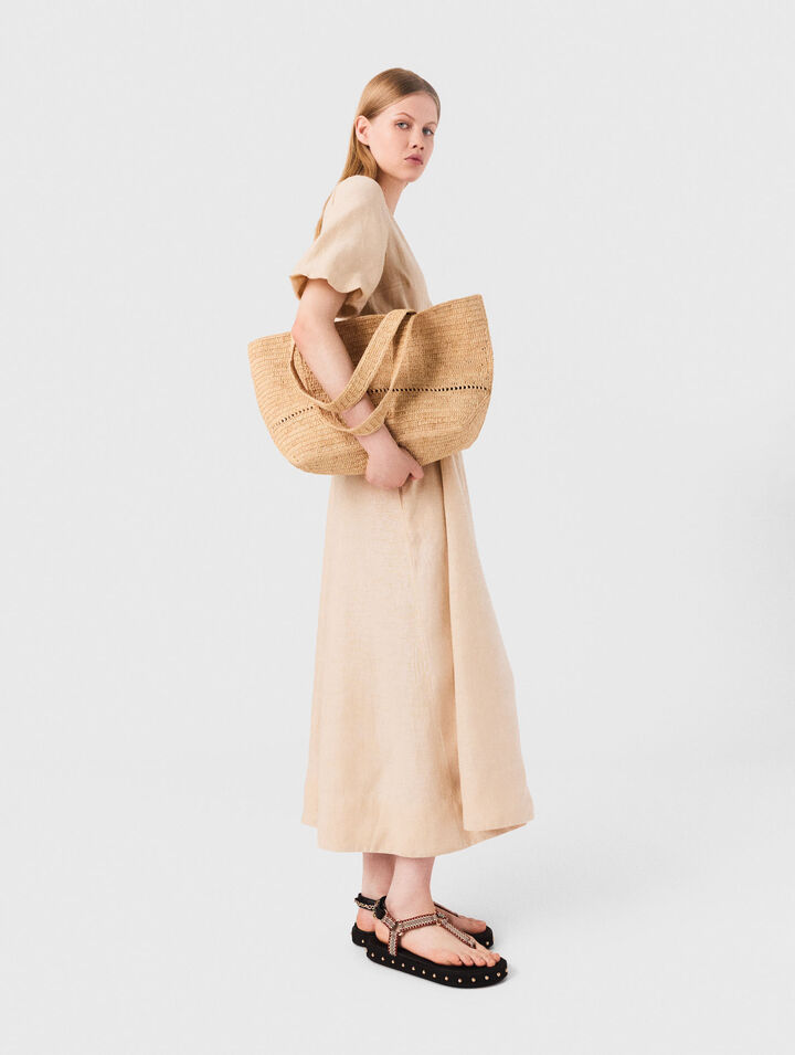 Langes Leinenkleid