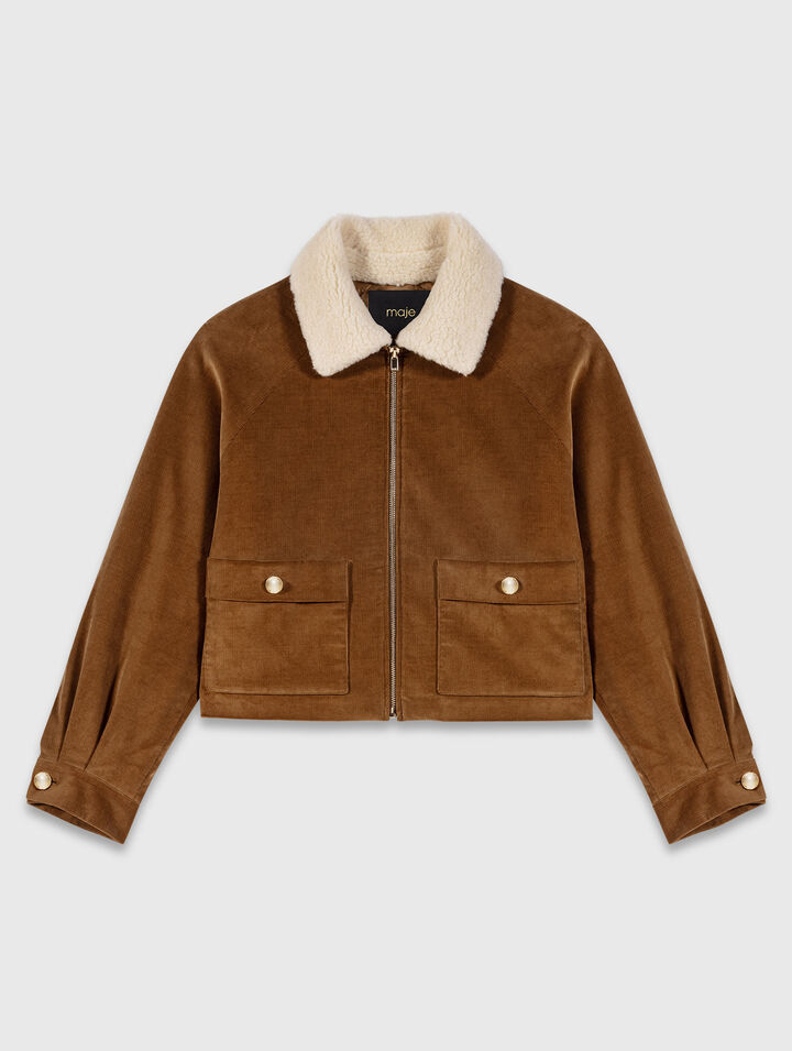 Kurze Cordjacke