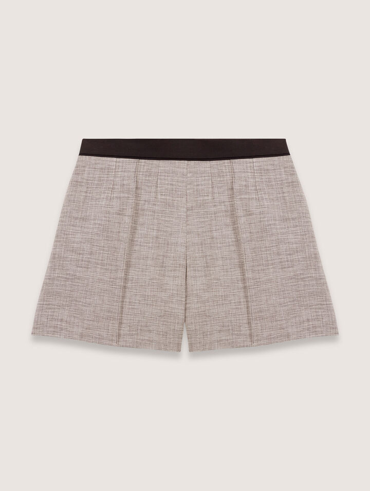 Anzugshorts mit Abnähern