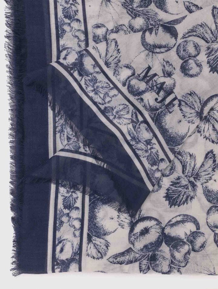 Schal mit Früchte-Print