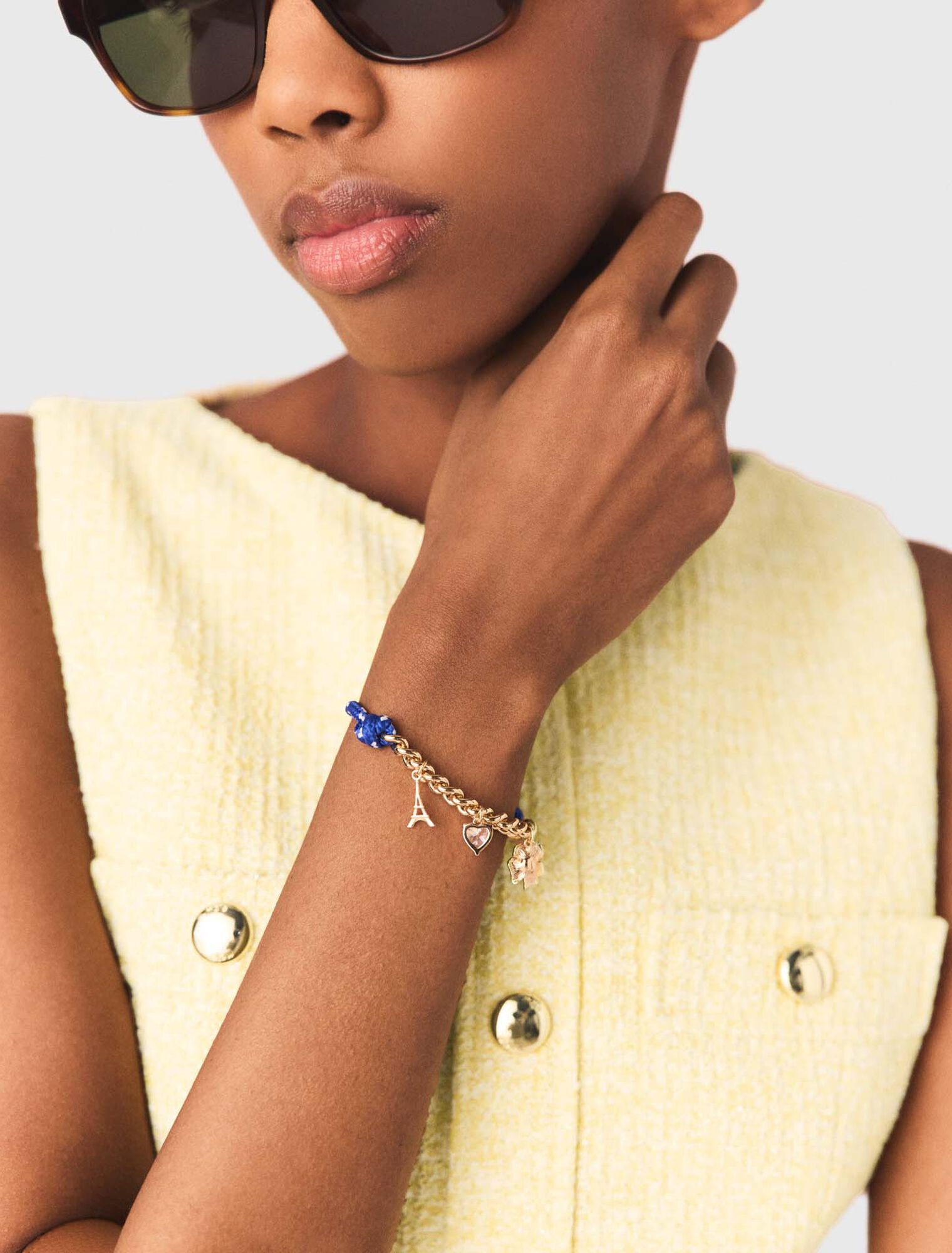 Kettenarmband mit Marinekordel