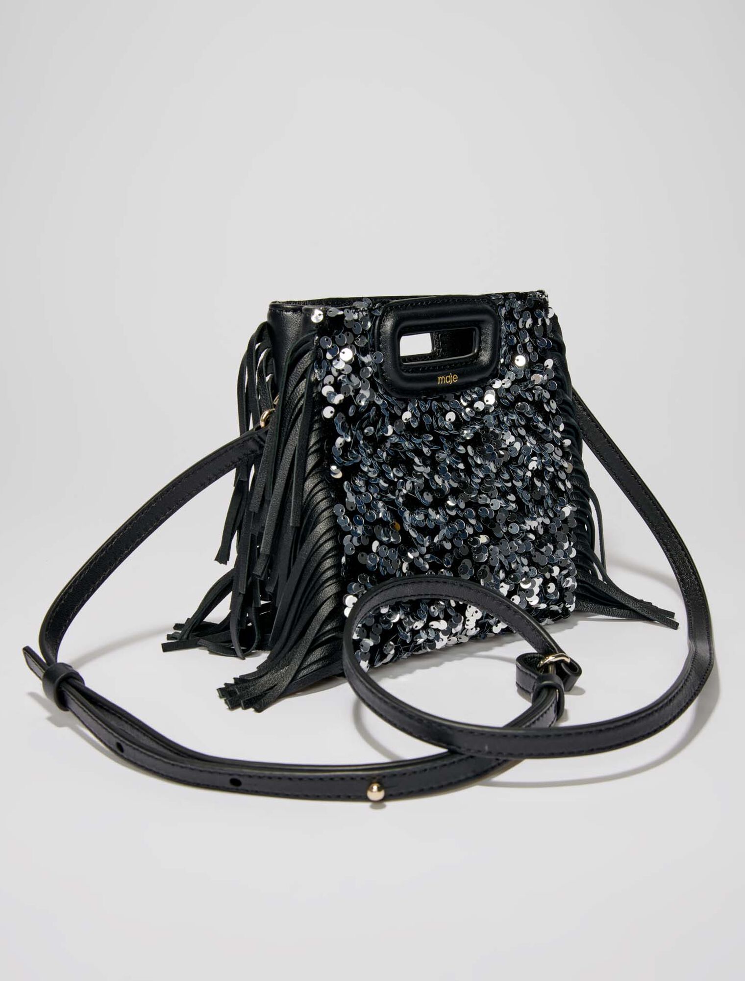Tasche M Mini mit Pailletten