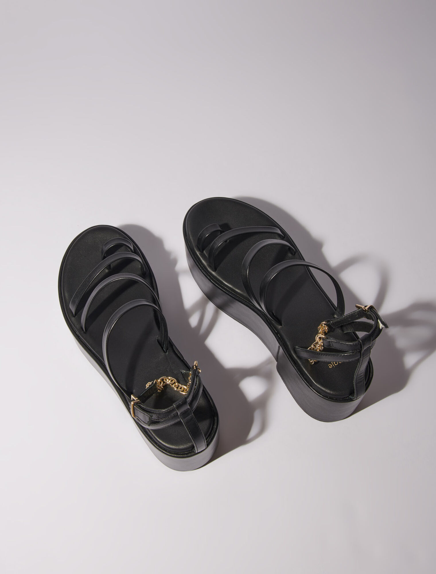 Keilsandalen aus Leder