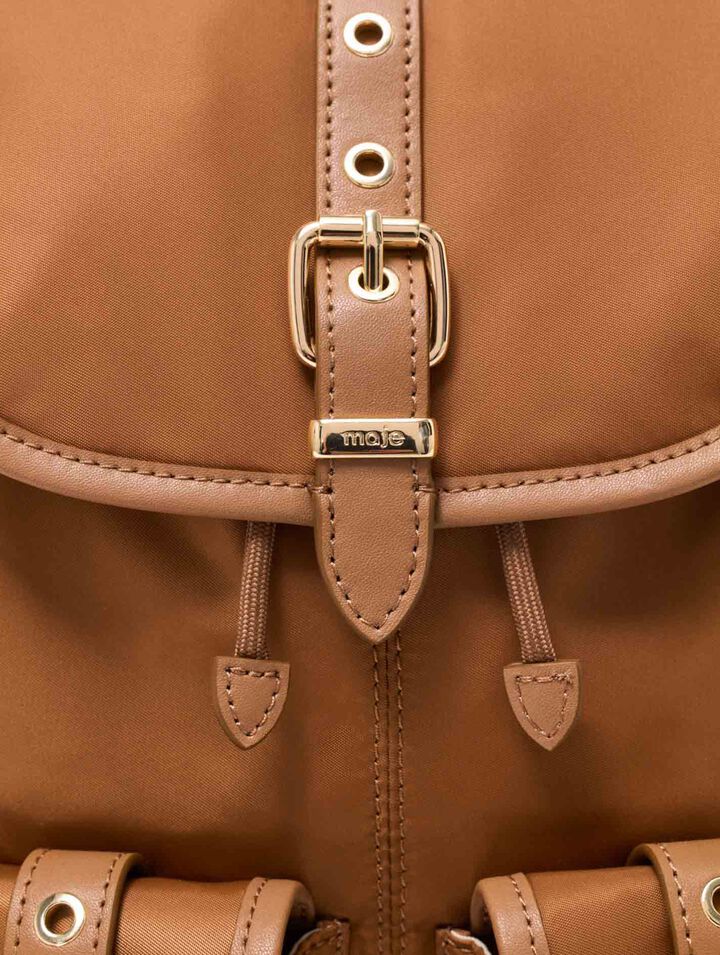 Rucksack aus Leder und Nylon