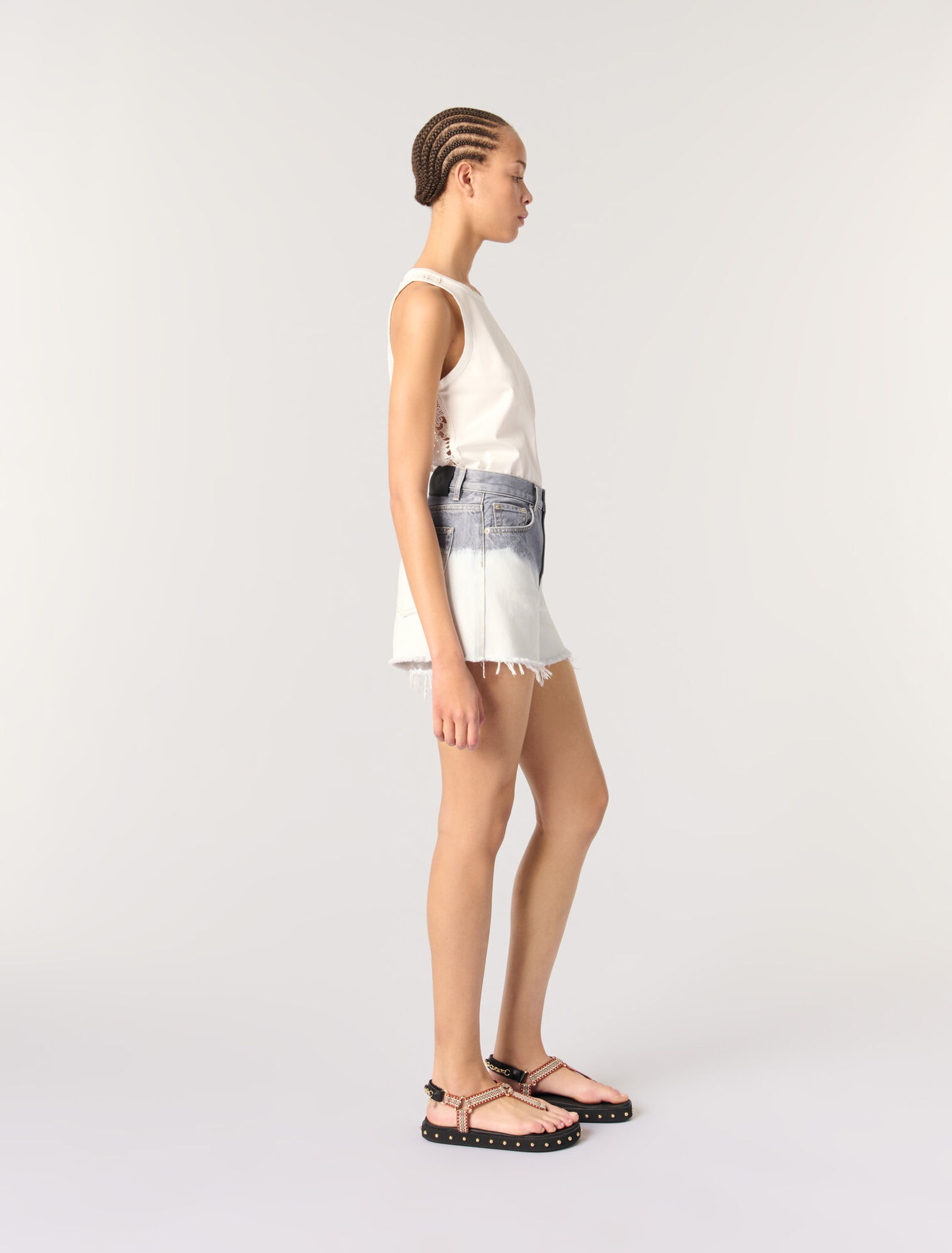 Batik-Shorts aus Denim