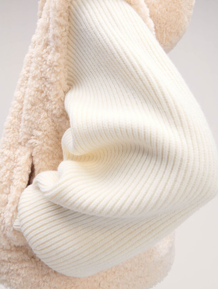 Bi-Material-Blouson aus Kunstpelz